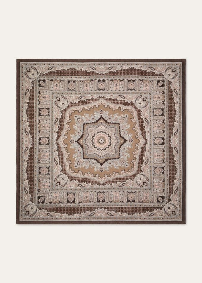 Kwiatowy szal majolikowy 90 x 90 Kwiatowy szal majolikowy 90 x 90