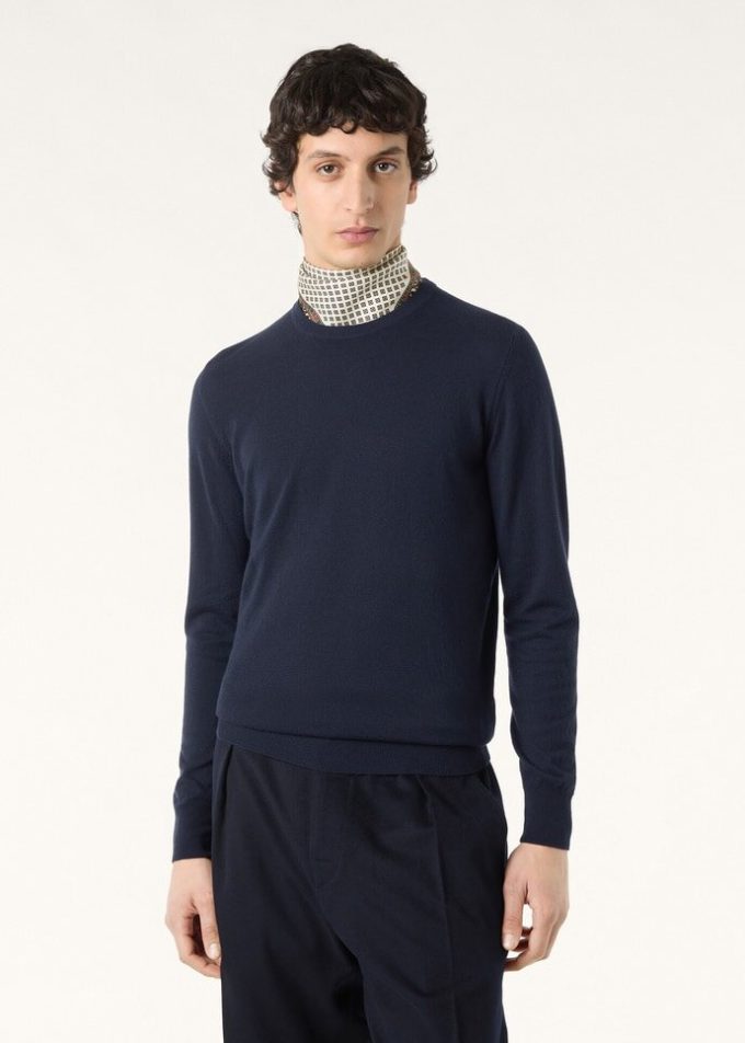 Superlekki sweter z okrągłym dekoltem Superlekki sweter z okrągłym dekoltem